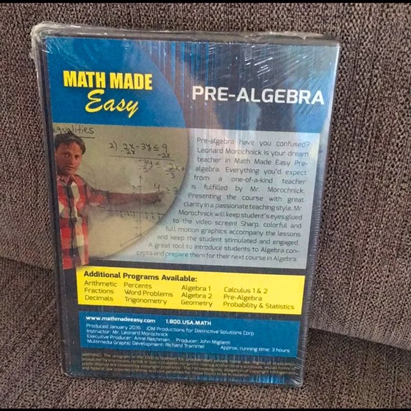 Pre-Algebra DVD Vol. 1-5 - Picture 3 of 4